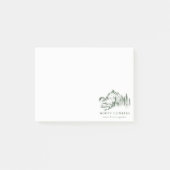 Post-it® Green Pine Woods Mountain Sketch Escalade Camping (Devant)