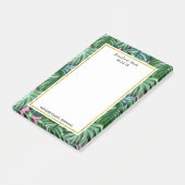 Post-it® Green Tropical Feuilles Foliage Personnalisé Maria (Incliné)