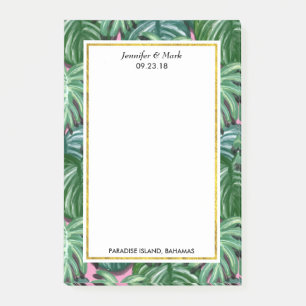 Post-it® Green Tropical Feuilles Foliage Personnalisé Maria