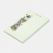 Post-it® Grenouille avec chapeau vert et trèfle mignonne (Incliné)