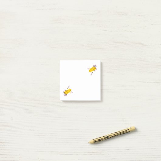 Post-it® Grenouille jaune (Sur un bureau)