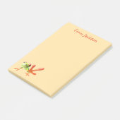 Post-it® Grenouille jaune beurre vert et orange (Incliné)