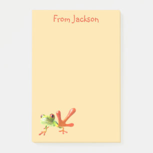 Post-it® Grenouille jaune beurre vert et orange