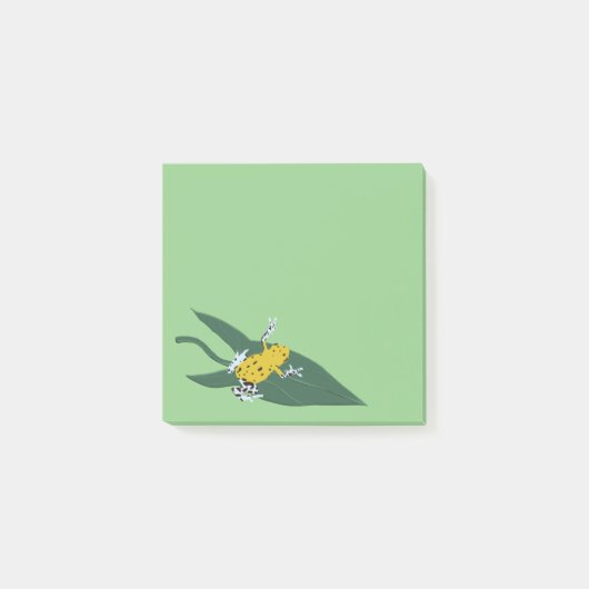 Post-it® Grenouille jaune Feuille verte (Devant)