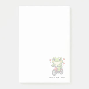 Post-it® Grenouille Mignonne à Vélo Art de Grenouille Kaw