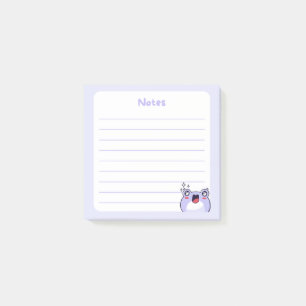 Post-it® Grenouille Pastel Purple Kawaii Chibi aux yeux éti