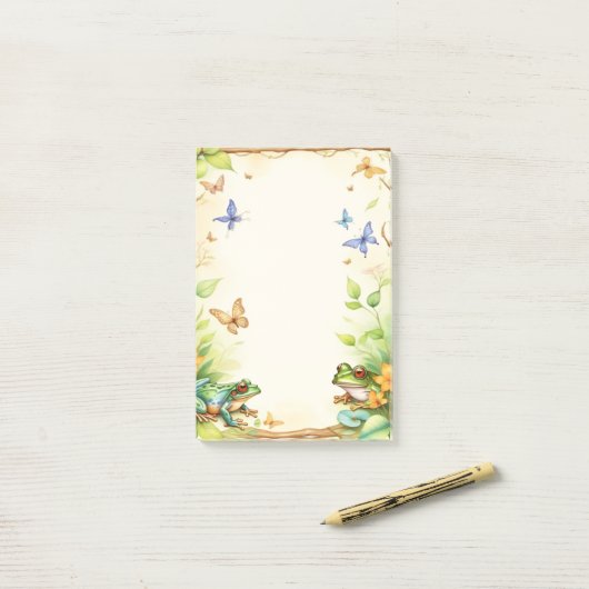 Post-it® Grenouilles encadrées 2 (Sur un bureau)