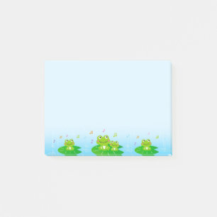 Post-it® Grenouilles mignonnes sur fond bleu clair