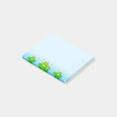 Post-it® Grenouilles mignonnes sur fond bleu clair (Incliné)
