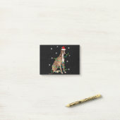 Post-it® greyhound christmas light cute santa greyhound (Sur un bureau)