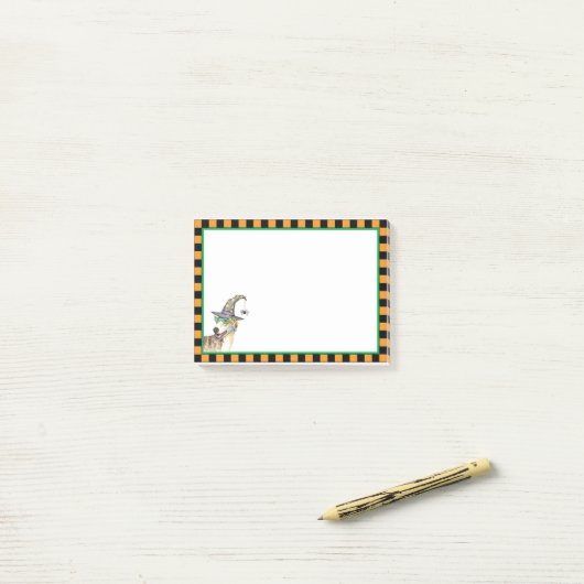 Post-it® Greyhound Witch (Sur un bureau)