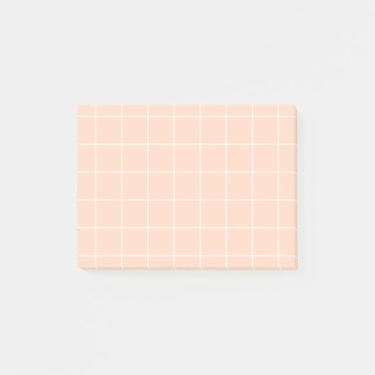 Post-it® Grid paper: minimalist grid (Peach) (Devant)