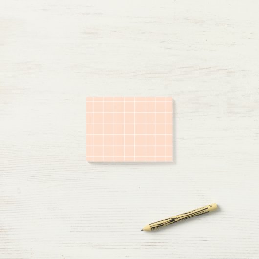 Post-it® Grid paper: minimalist grid (Peach) (Sur un bureau)