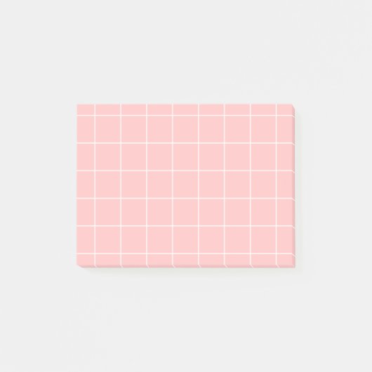 Post-it® Grid paper: minimalist grid (pink) (Devant)