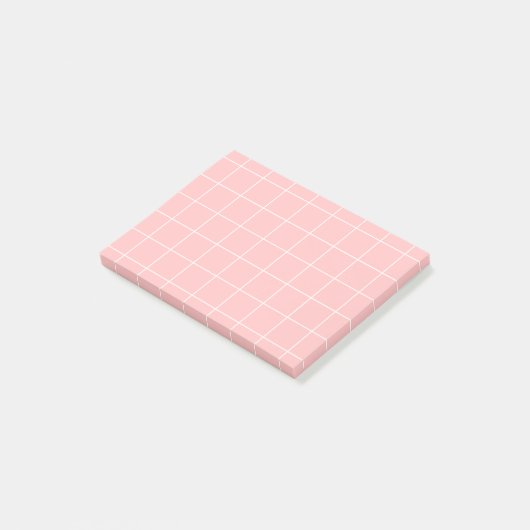 Post-it® Grid paper: minimalist grid (pink) (Incliné)