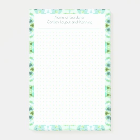 Post-it® Grille à points bleus bleu vert personnalisé Plani (Devant)