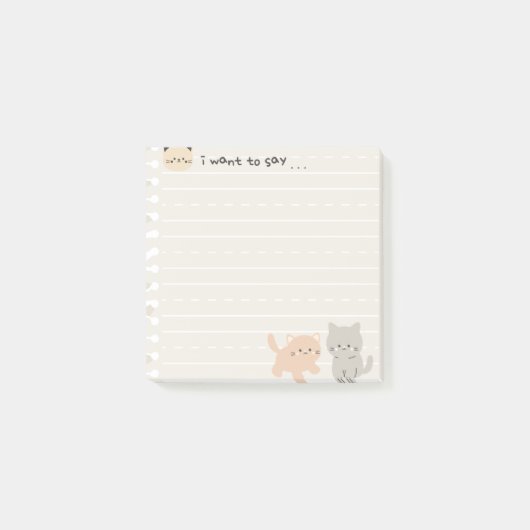 Post-it® Grille de chats (Devant)