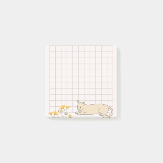 Post-it® Grille de fleurs de chat (Devant)