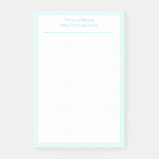 Post-it® Grille de points bleus sur mesure Nouveau planific (Devant)