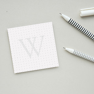 Post-it® Grille de points de monogramme gris