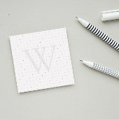 Post-it® Grille de points de monogramme gris