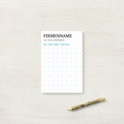 Post-it® Grille de points graphiques modernes Notes (Sur un bureau)