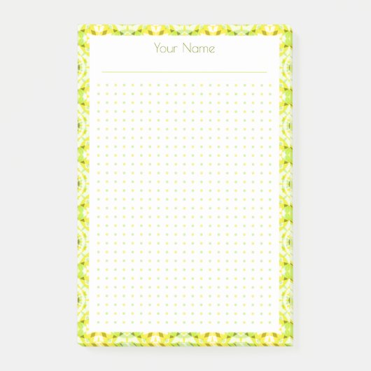 Post-it® Grille de points vert jaune disposition Plan du co (Devant)