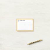 Post-it® Grille graphique avec Porte - bloc et stylo jaune (Sur un bureau)