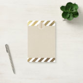 Post-it® Grilles d'huile d'or et blanc Kraft Monogramme rus (Bureau)