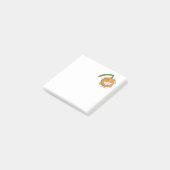 Post-it® Grinning Cartoon Orange Fruit with Fancy Text (Incliné)