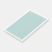 Post-it® Gris Bleu Ardoise Clair | Votre Nom (Incliné)