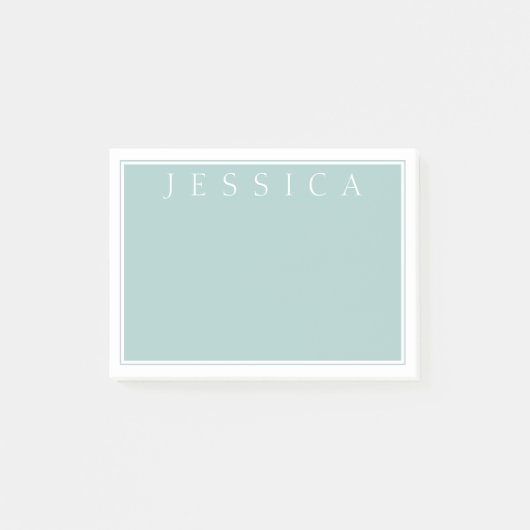 Post-it® Gris Bleu Ardoise Clair | Votre Nom (Devant)