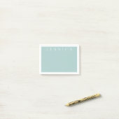 Post-it® Gris Bleu Ardoise Clair | Votre Nom (Sur un bureau)