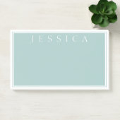 Post-it® Gris Bleu Ardoise Clair | Votre Nom (Bureau)