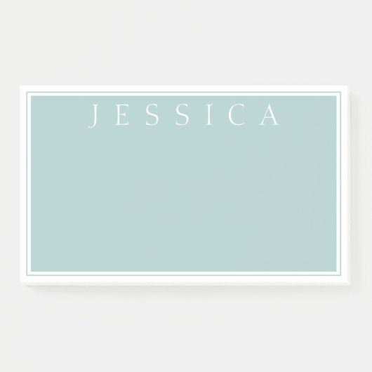 Post-it® Gris Bleu Ardoise Clair | Votre Nom (Devant)