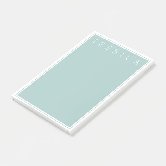 Post-it® gris clair ardoise | Votre nom (Incliné)