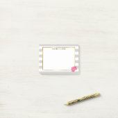 Post-it® Gris et pivoine rose (Sur un bureau)