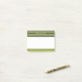 Post-it® Gris et vert citron vert avec nom personnalisé (Sur un bureau)