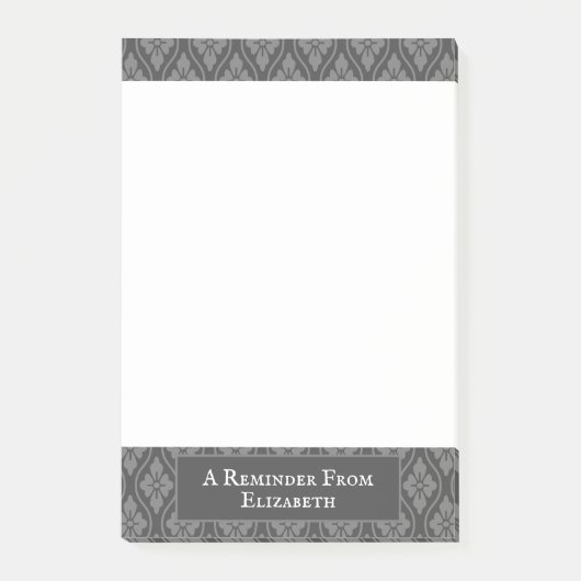 Post-it® Gris Japonais Défiler Notes personnalisées (Devant)