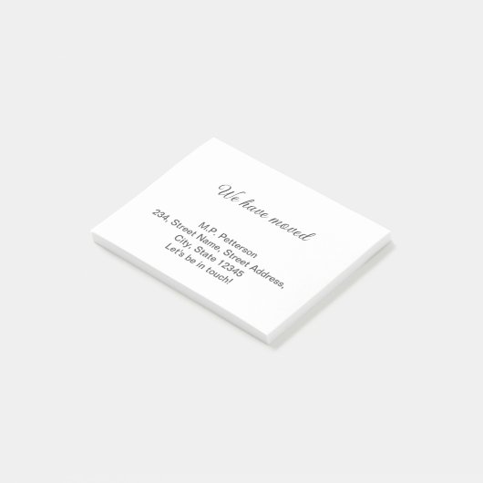 Post-it® gris minimal que nous avons déplacé ajouter le tex (Incliné)