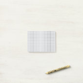 Post-it® Gris, moderne, simple, cool, lignes de grille tend (Sur un bureau)
