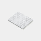 Post-it® Gris, moderne, simple, cool, lignes de grille tend (Incliné)