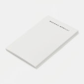 Post-it® Gris Platine Minimaliste Moderne Lisible (Incliné)