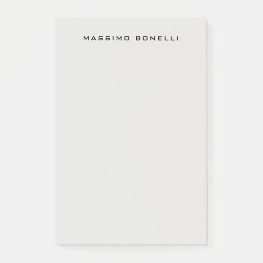 Post-it® Gris Platine Minimaliste Moderne Lisible (Devant)