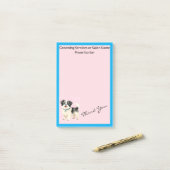 Post-it® Grooming Dog Personalized Modern Collection (Sur un bureau)