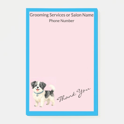 Post-it® Grooming Dog Personalized Modern Collection (Devant)