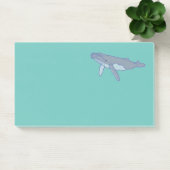 Post-it® Grosse baleine sur le vert de la mer (Bureau)