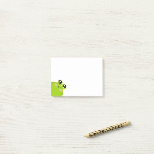 Post-it® Grosse grenouille mignonne (Sur un bureau)