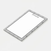 Post-it® Grosse Note D'Épicerie Avec Gris Et Noir (Incliné)