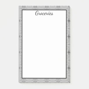 Post-it® Grosse Note D'Épicerie Avec Gris Et Noir